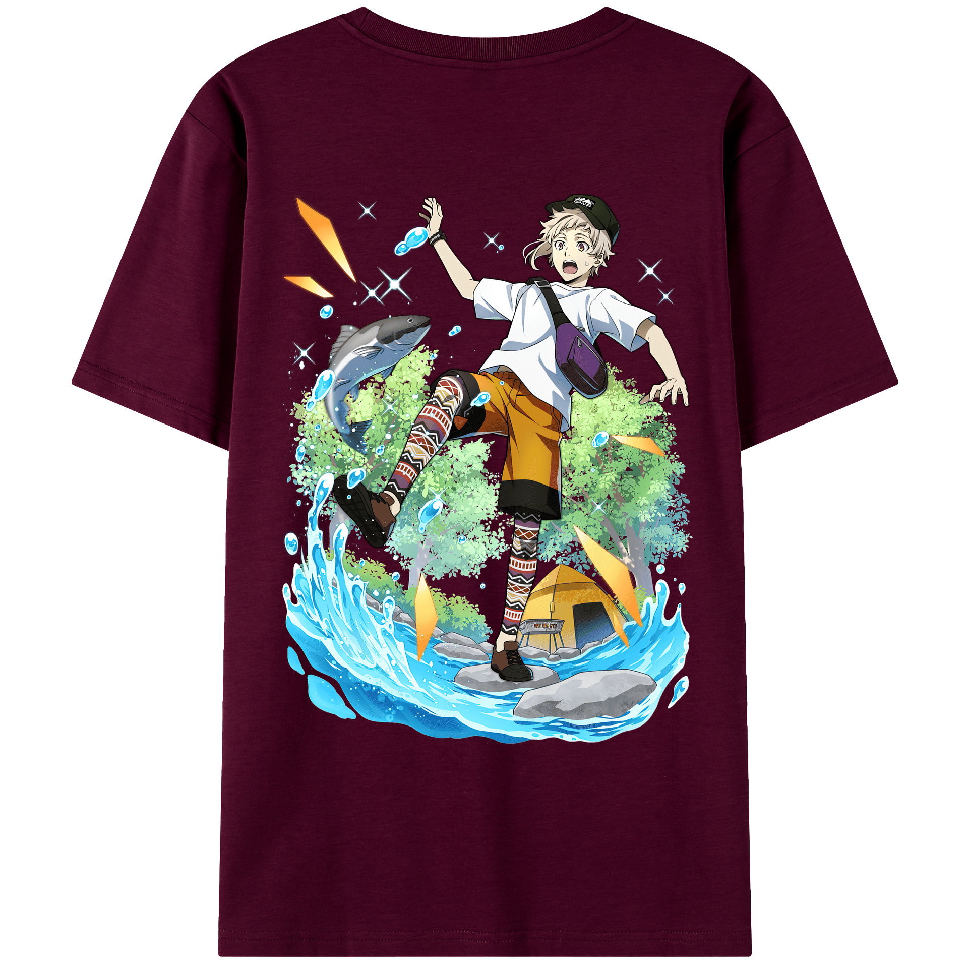 （画像用） 文豪ストレイドッグス Bungo Stray Dogs レディース半袖Tシャツ(バックプリント)